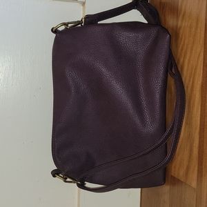 Dark purple faux leather Joy Susan purse